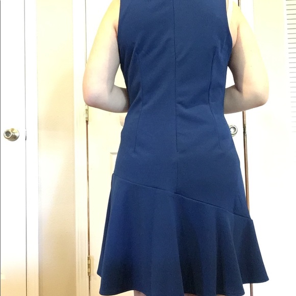 NWOT Scuba Bow Neck Ruffle Mini Dress - Picture 6 of 12